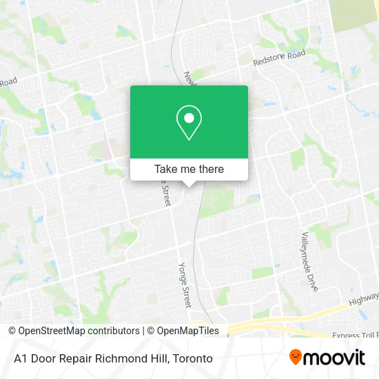 A1 Door Repair Richmond Hill map