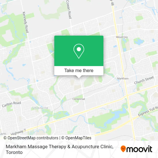 Markham Massage Therapy & Acupuncture Clinic map