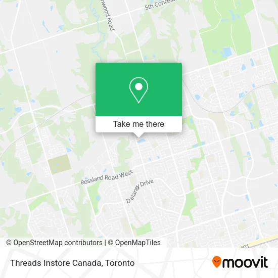 Threads Instore Canada map
