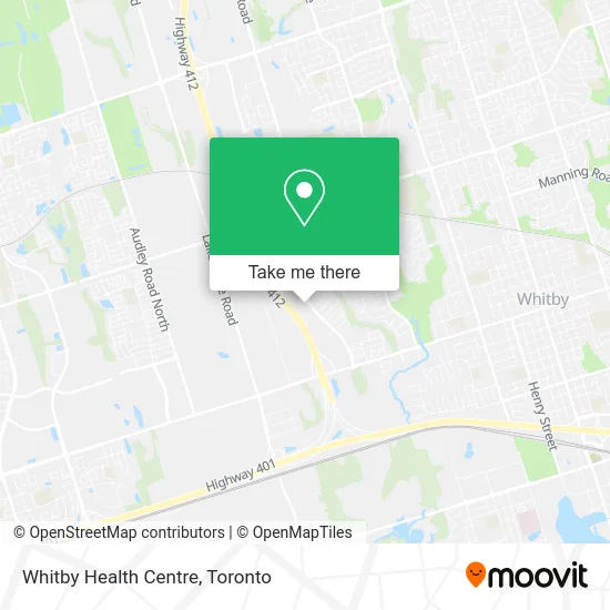 Whitby Health Centre map