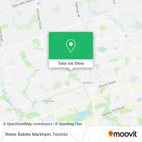 Water Babies Markham map