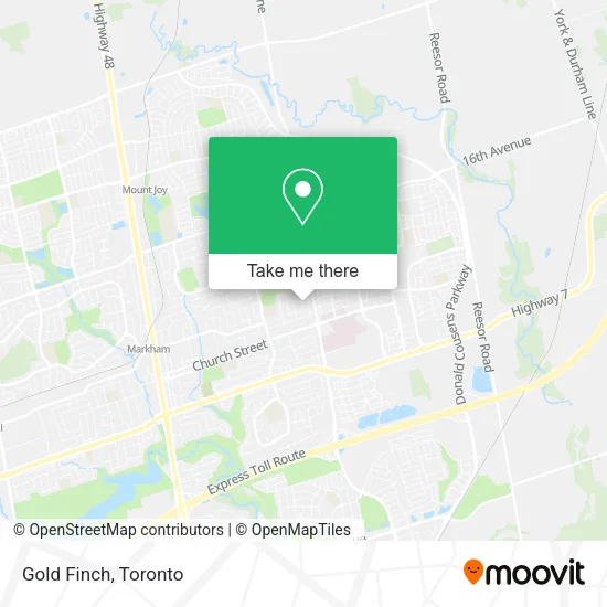 Gold Finch map