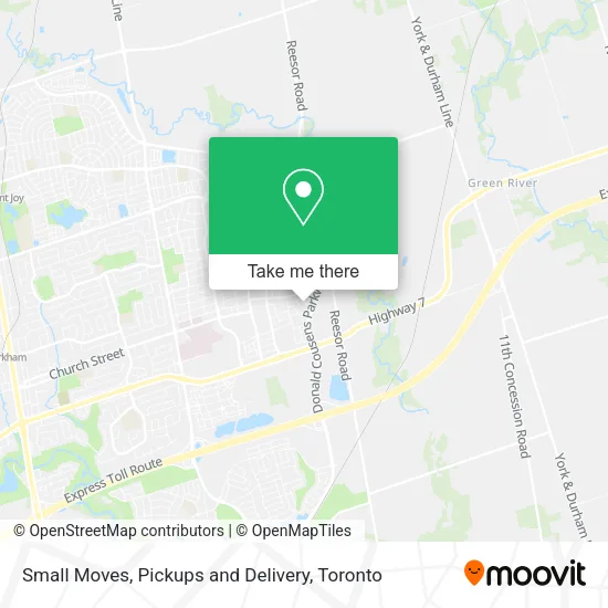 Small Moves, Pickups and Delivery map