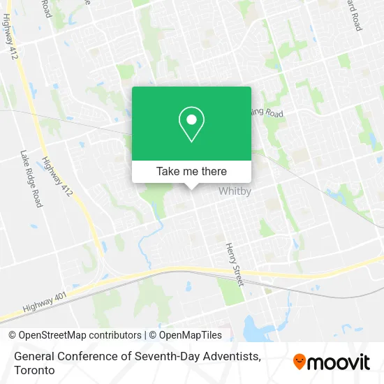 General Conference of Seventh-Day Adventists map