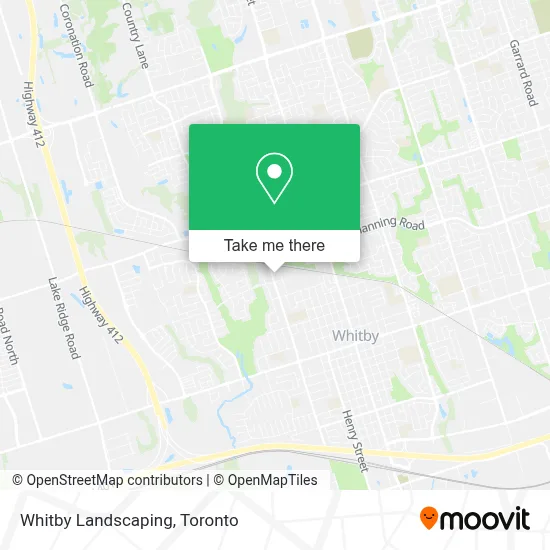 Whitby Landscaping map