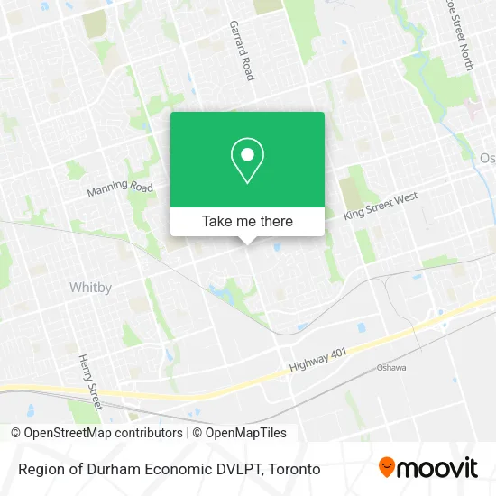 Region of Durham Economic DVLPT map
