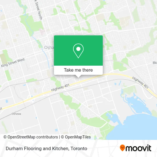 Durham Flooring and Kitchen map