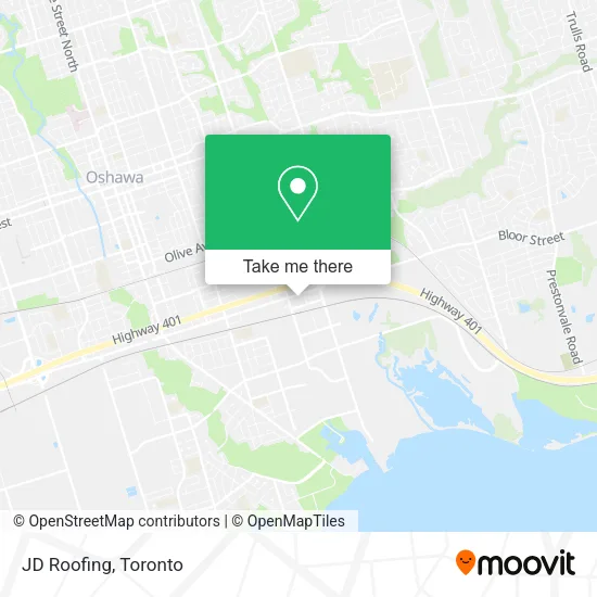 JD Roofing map