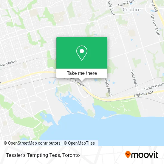 Tessier's Tempting Teas map
