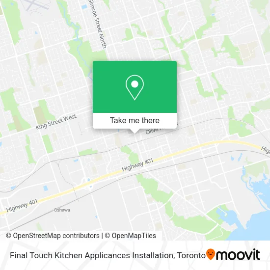 Final Touch Kitchen Applicances Installation map