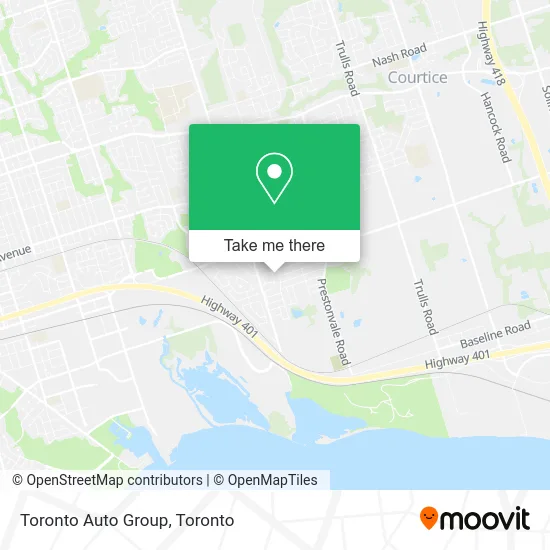 Toronto Auto Group map