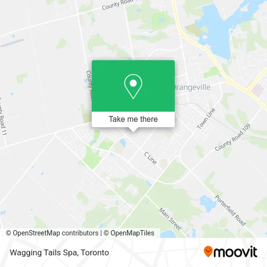 Wagging Tails Spa map