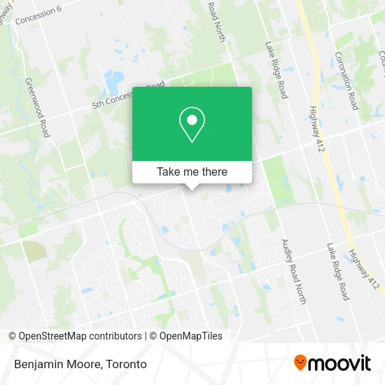 Benjamin Moore map