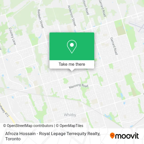 Afroza Hossain - Royal Lepage Terrequity Realty map