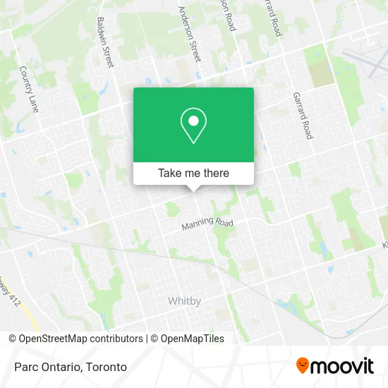 Parc Ontario map