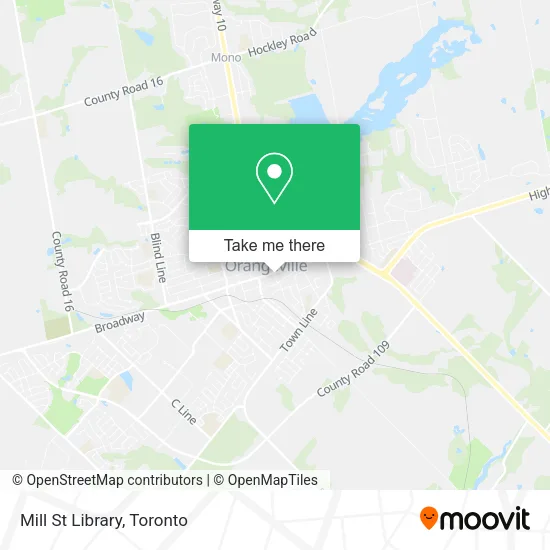 Mill St Library map