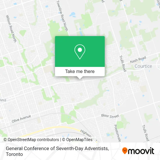 General Conference of Seventh-Day Adventists map