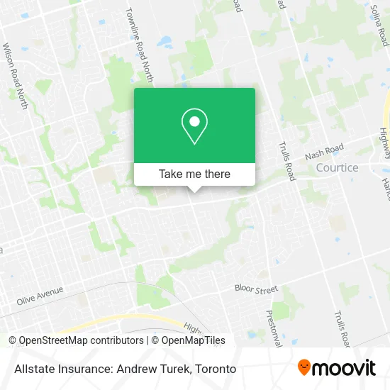 Allstate Insurance: Andrew Turek map