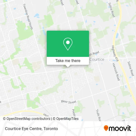 Courtice Eye Centre map