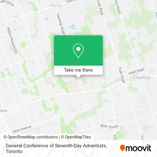 General Conference of Seventh-Day Adventists map