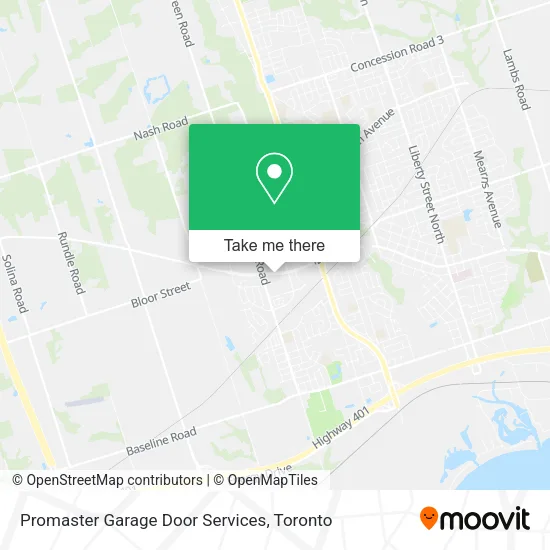Promaster Garage Door Services map