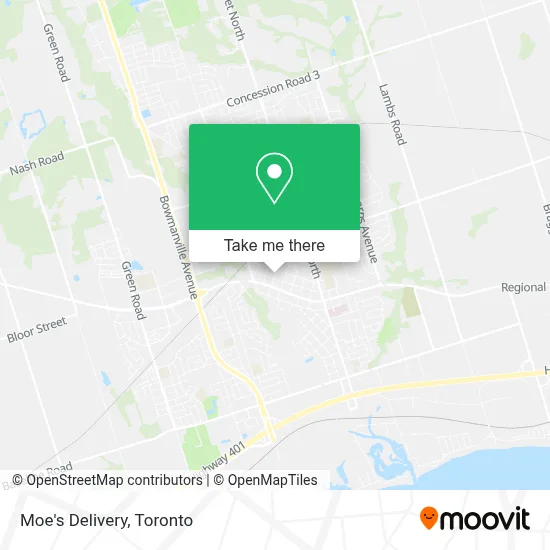 Moe's Delivery map