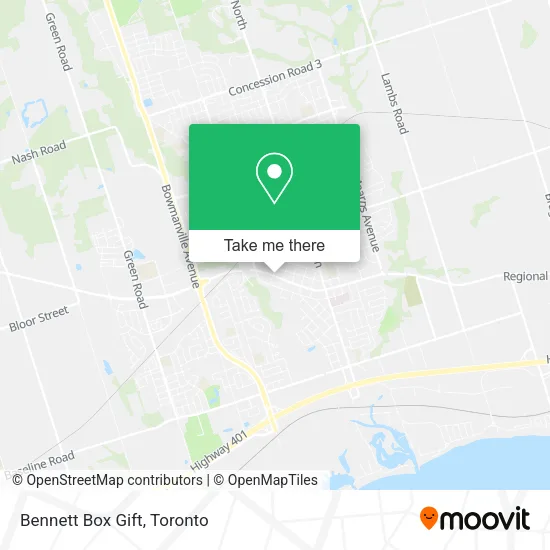 Bennett Box Gift map