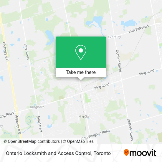 Ontario Locksmith and Access Control map