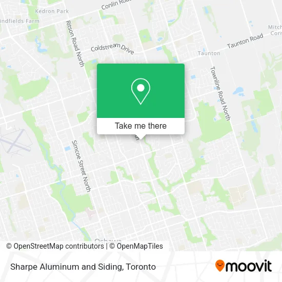 Sharpe Aluminum and Siding map