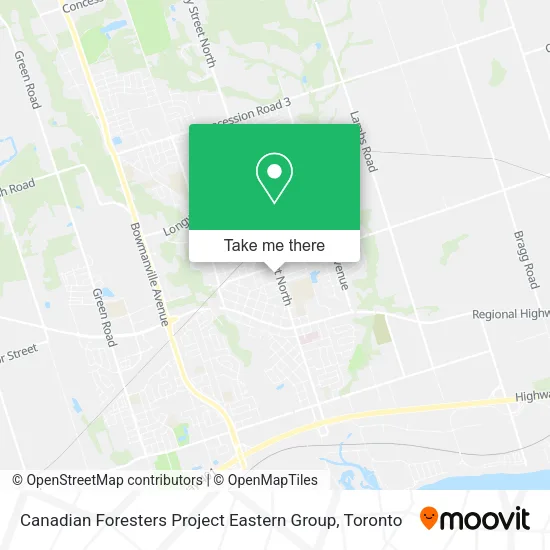 Canadian Foresters Project Eastern Group map