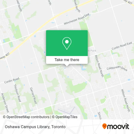 Oshawa Campus Library map