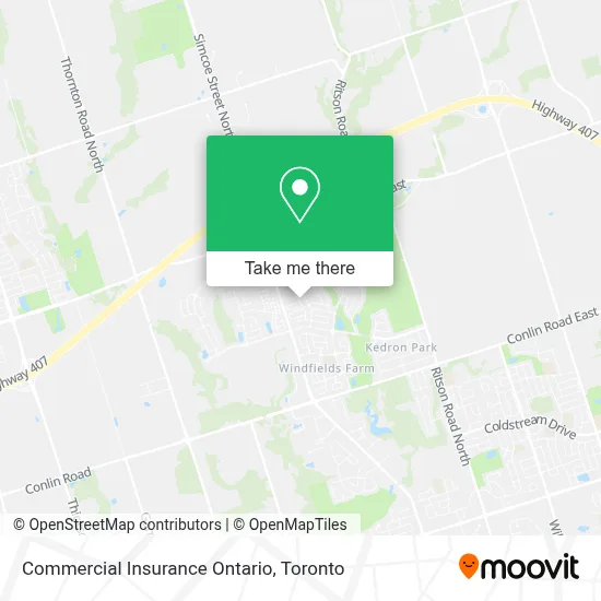 Commercial Insurance Ontario map