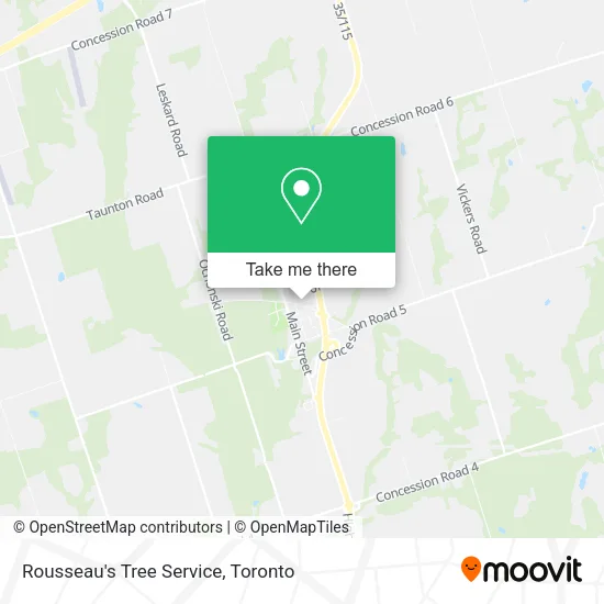 Rousseau's Tree Service map