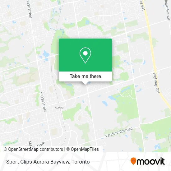 Sport Clips Aurora Bayview map