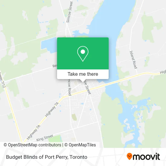 Budget Blinds of Port Perry map