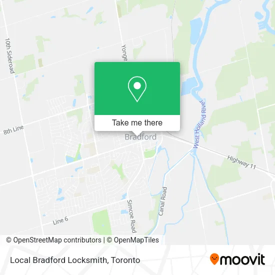 Local Bradford Locksmith map