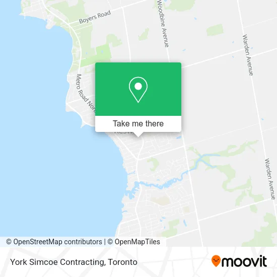 York Simcoe Contracting map