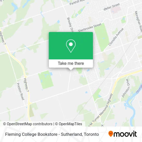 Fleming College Bookstore - Sutherland map