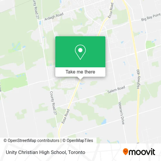 Unity Christian High School map