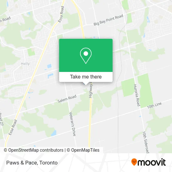 Paws & Pace map