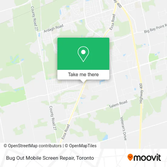 Bug Out Mobile Screen Repair map