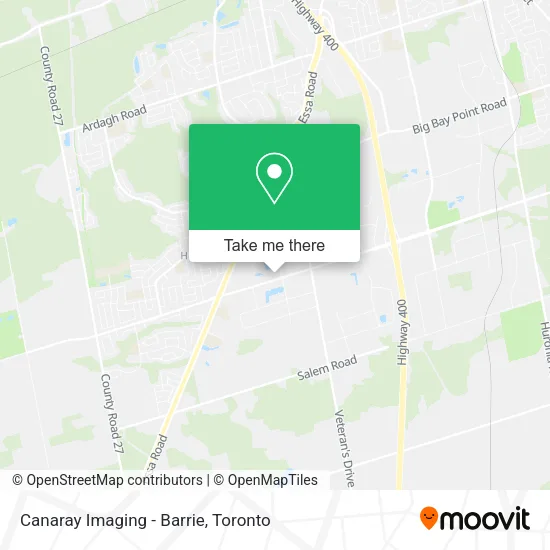 Canaray Imaging - Barrie map