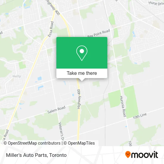 Miller's Auto Parts map