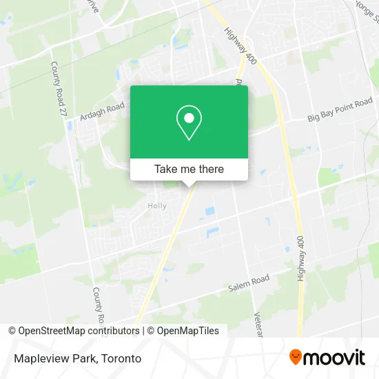 Mapleview Park map