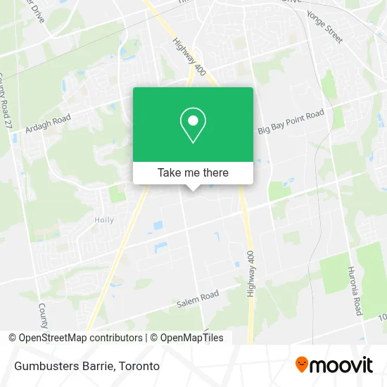 Gumbusters Barrie map