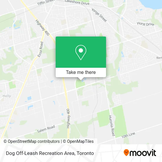 Dog Off-Leash Recreation Area map