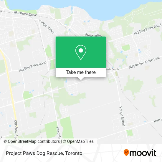 Project Paws Dog Rescue map
