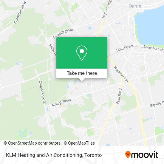 KLM Heating and Air Conditioning map