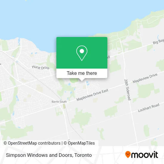 Simpson Windows and Doors map