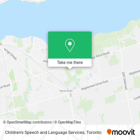 Children's Speech and Language Services map